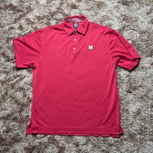 Footjoy Polo Shirt University of Maryland Mens Large